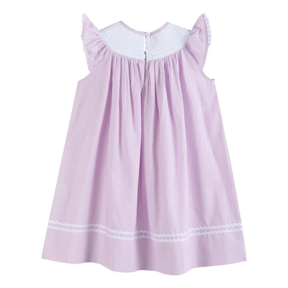 Purple Fairy Castle Smocked Bishop Dress