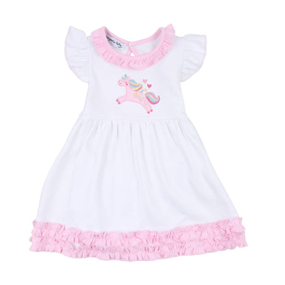 Believe in Magic Combo Pink Flutters Dress Set