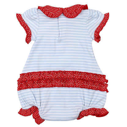 Red Apple Collared Ruffle S/S Bubble