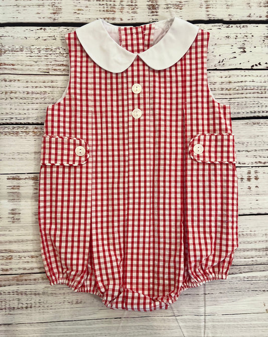 Red Plaid Bubbke - Little English