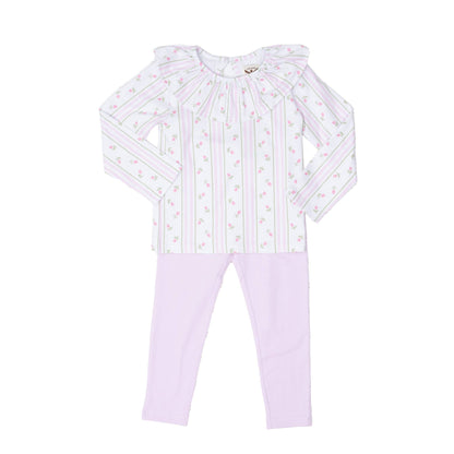 Mary Reese Striped Tulip Kid's Legging Set