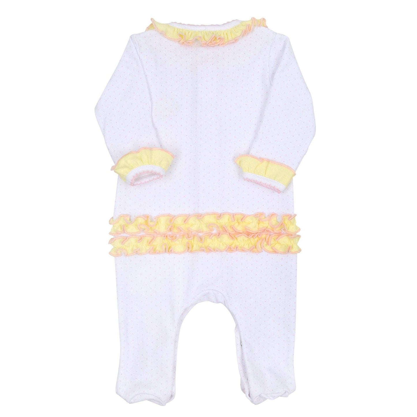 Fresh Lemons Embroidered Ruffle Footie