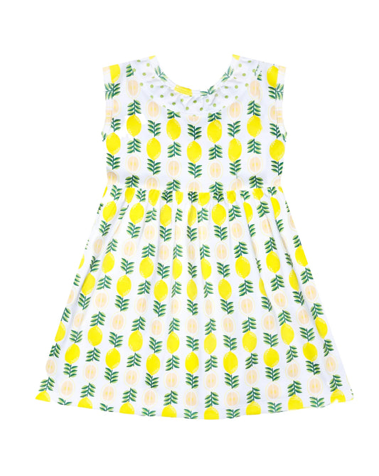 Girls LemonadeStand Pima Print Dress