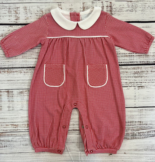 Little English Pima Plaid Romper