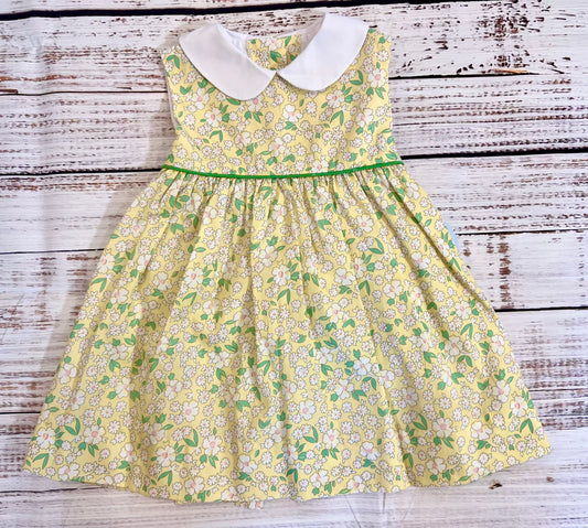 Yellow Floral Girls Dress