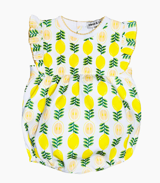 Baby Girls Lemonade
Stand Pima Print Romper