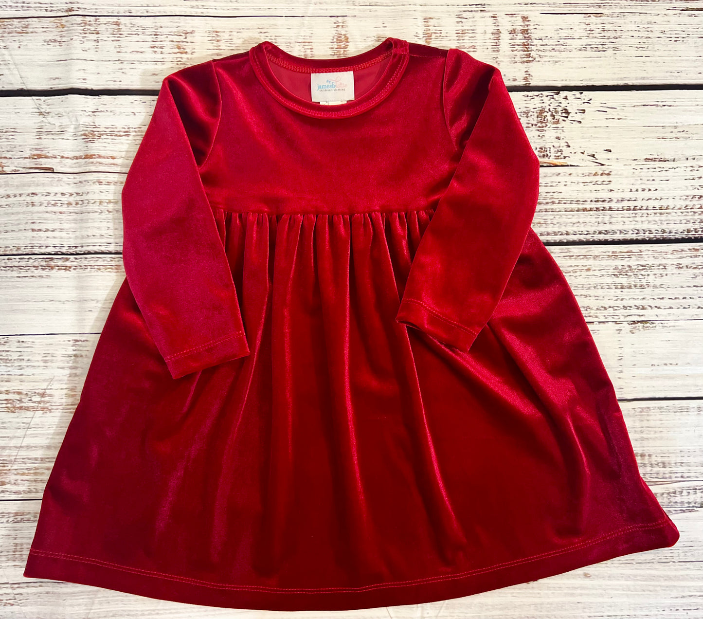 James and Lottie Velvet Christmas Dress