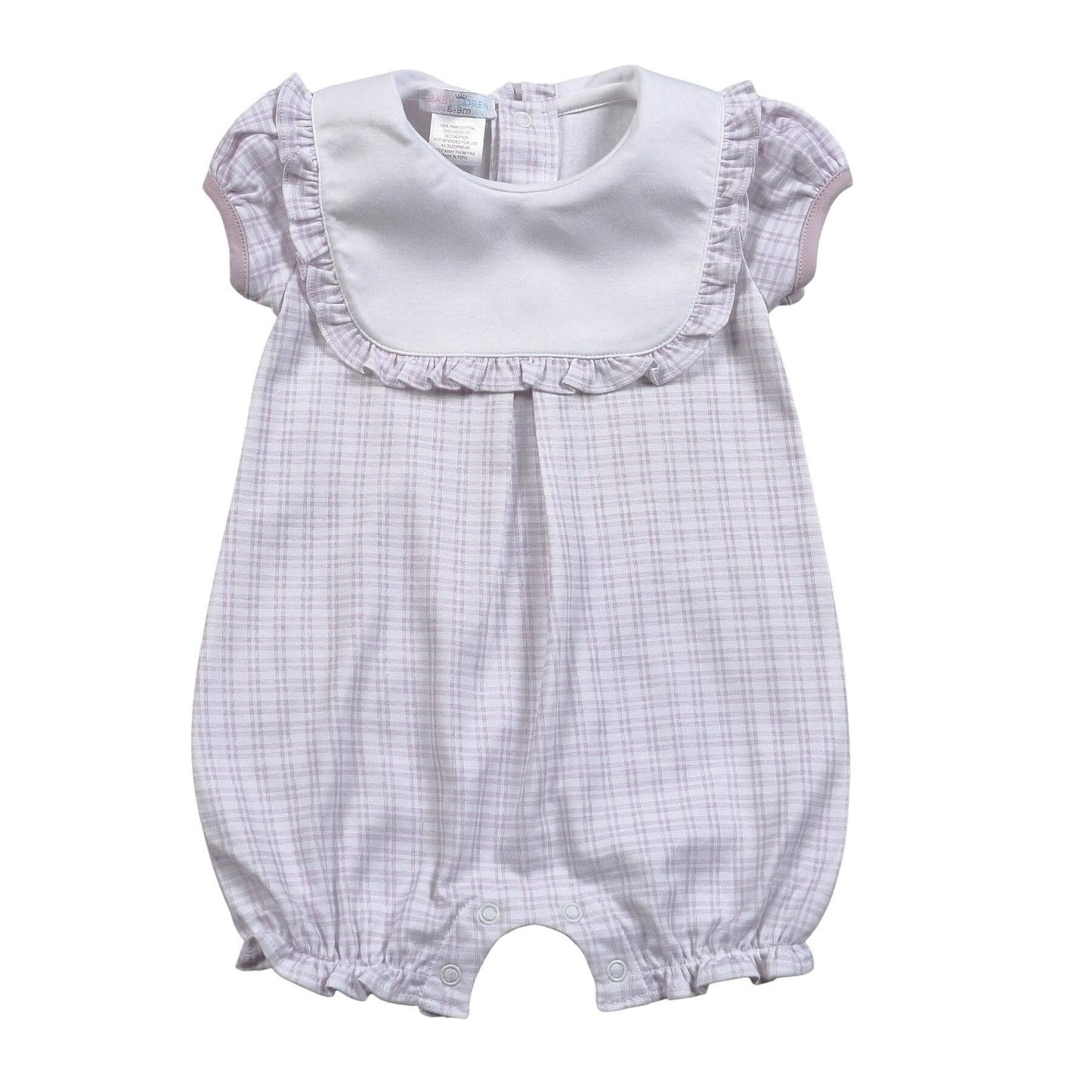 PURPLE PLAID PIMA BIB BUBBLE