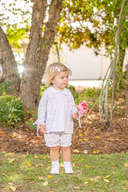 Mary Charlotte Striped Tulip Bloomer Set