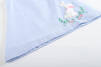 Light Blue Easter Bunny Swing Dress - Lil Cactus