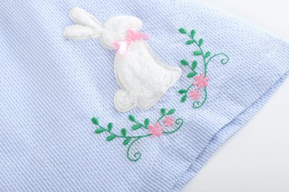 Light Blue Easter Bunny Swing Dress - Lil Cactus