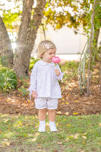 Mary Charlotte Striped Tulip Bloomer Set