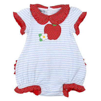 Red Apple Collared Ruffle S/S Bubble