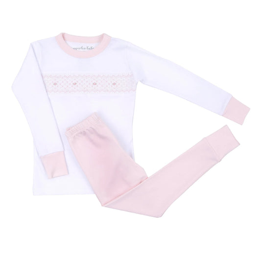 Lilly & Lucas Smocked Long Pajamas - Pink