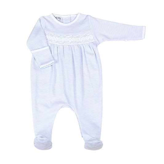 Mini Stripes Smocked Footie